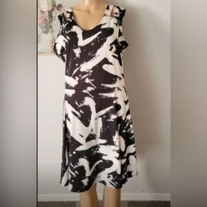 Rodan Black and White Asymmetrical Tunic